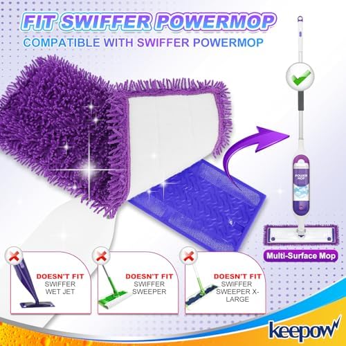 Keepow Reusable Power Mop Refill Pads