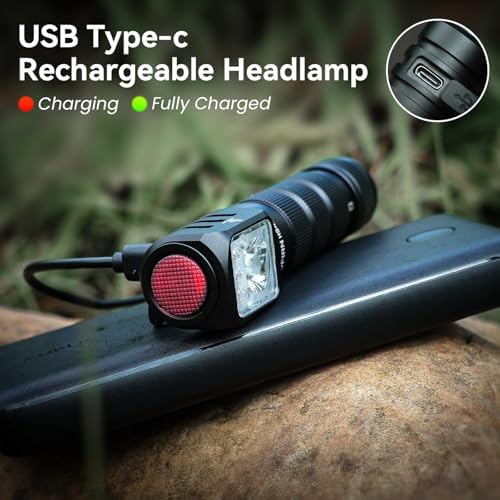 Adjustable Red Light Headlamp for Adults