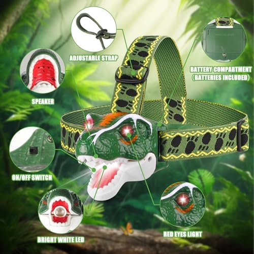 TIGTECGAME LED dinosaur headlamp