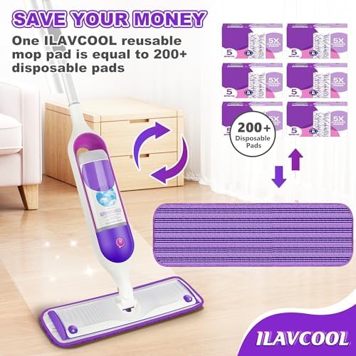 4 Pack Reusable Mop Pads for Swiffer PowerMop