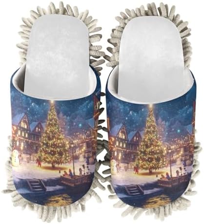 Cozy Mops Slippers for FemaleMale Soft Eco-Friendly Christmas House Slippers