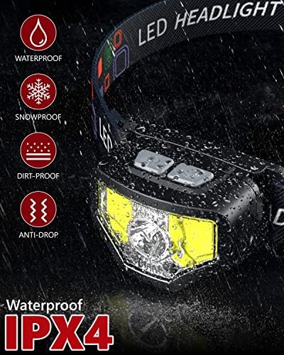 GETASI Rechargeable Dual Headlamp with Motion Sensor
