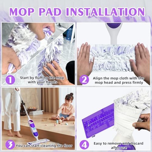 Pure Natural 20 Count Disposable Mop Pads for Swiffer Multi-Surface Mops