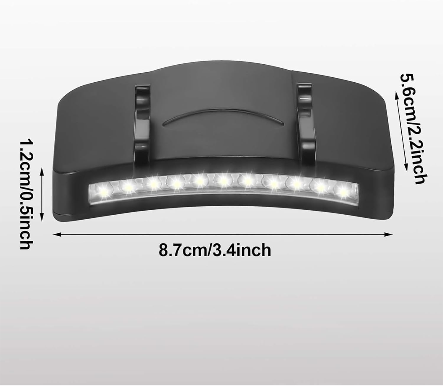 Mudder Hands-Free Clip-On LED Lights for Hats 2-Piece