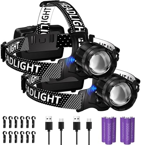 Zmoon 100000LM Rechargeable LED Headlamp