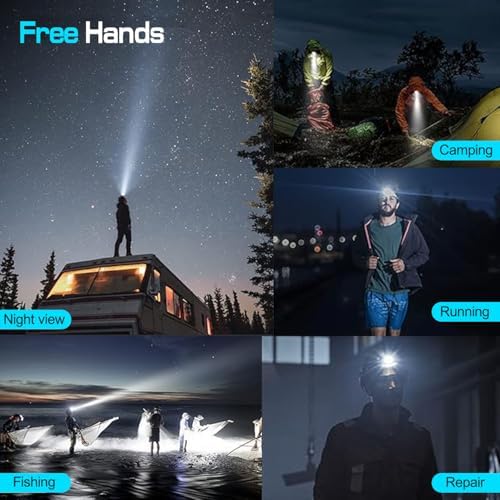 Powerful 4-in-1 LED camping headlamp