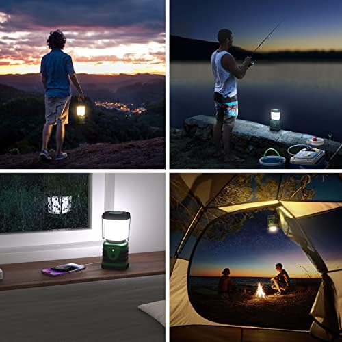Lighting EVER Rechargeable Lantern with 4 Light Modes and Power Bank