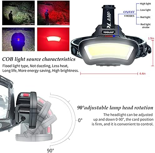 DARKBEAM Rechargeable 2000 Lumen LED Headlamp with 6-10 Hour Battery Life