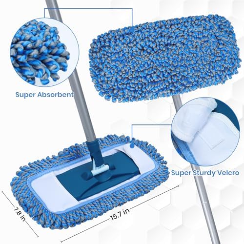 TrueYee Dust Mop for Hardwood Floors - 57 Handle