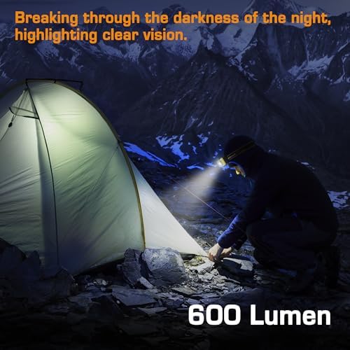 EverBrite Rechargeable Headlamp 600 Lumen Adjust to 75Stable Bright