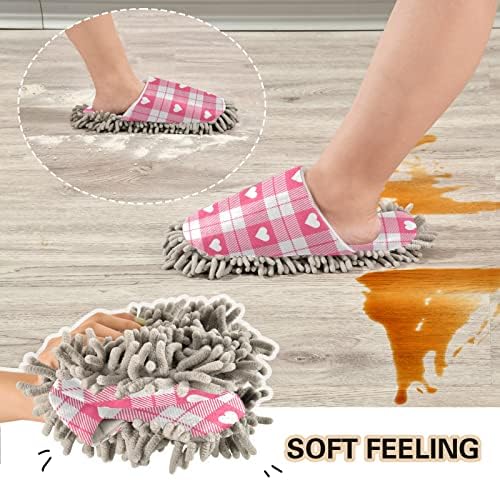 Valentines Day Microfiber Cleaning Slippers