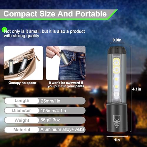 Rechargeable Compact Headlamp with COB Sidelight for Camping