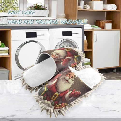 Santa Mop Slippers for a Tidy Home