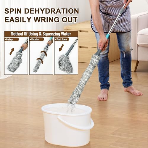 Self-Wringing Twist Mop with 525 Inch Handle
