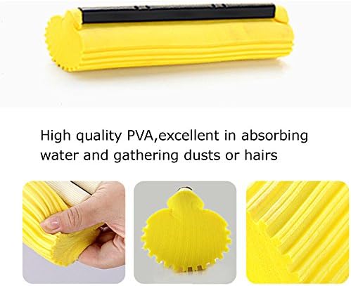 Motive Life - PVA Sponge Roller Mop Head Refills 3 Pack - Yellow