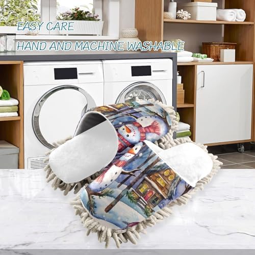 RunningBear White House Snowman Mop Slippers
