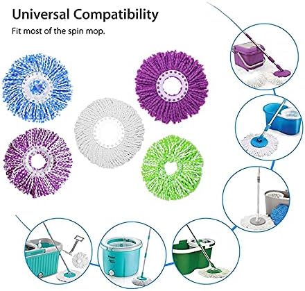 5 Replacement Mop Micro Head Refill for 360 Spin Magic Mop
