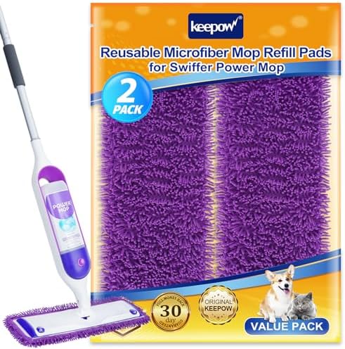 Keepow Reusable Power Mop Refill Pads