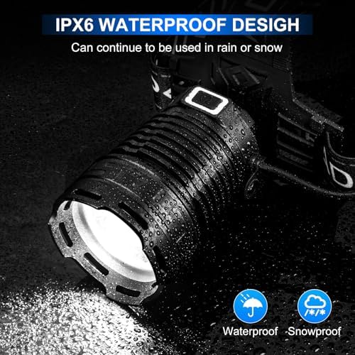 990000 Lumens Rechargeable Headlamp