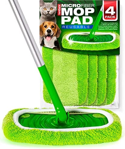 VanDuck Reusable Mop Pads 4-Pack for Swiffer Sweeper