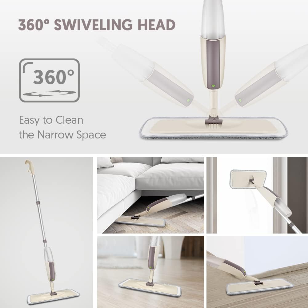 Efficient Steam Mop with Microfiber Pads for Wet Dry Cleaning