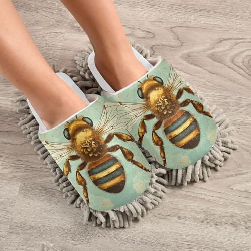 Luxurious White Mop Slippers