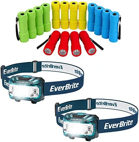 16-Pack Flashlight Set 2-Pack LED Headlamp by EverBrite