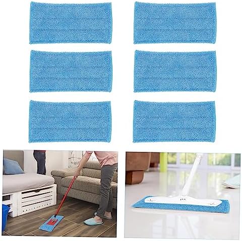 Mop Replacement - Blue Mop Cloth - 6-pack Replacement for Steam Mops