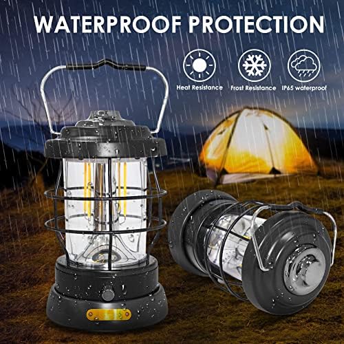 Electric Camping Lantern 1500LM Rechargeable 2 Modes Portable