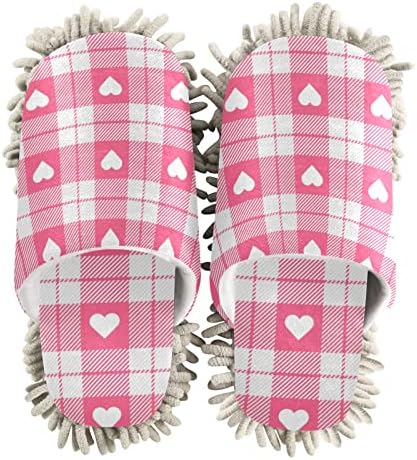 Valentines Day Microfiber Cleaning Slippers
