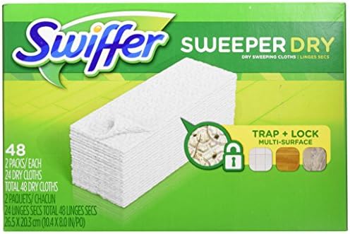 Swiffer Sweeper Dry Sweeper 48-Piece Refill Multi-Surface Durable Dust Mops