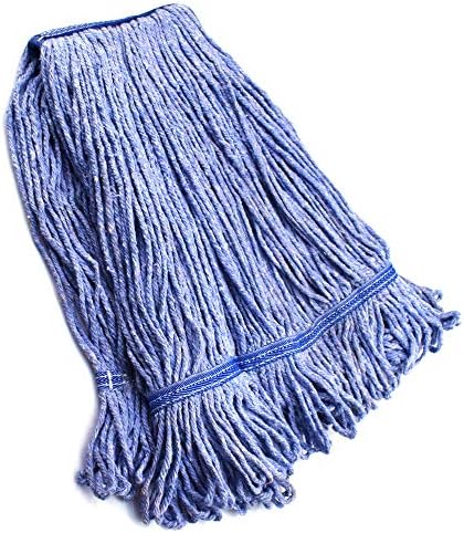 Heavy Duty Mop Heads - Blue Cotton Looped End - Replacement for Professional Use