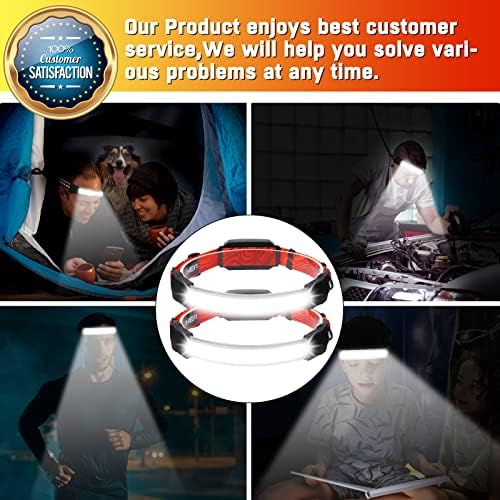 bright 1500 lumens headlamp with taillight waterproof camping accessory