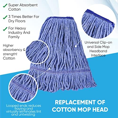 20oz Heavy Duty Replacement Mop Heads for iDeaology - 4-Pack