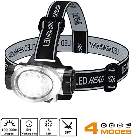 5-Pack Rechargeable LED Headlamp for Camping