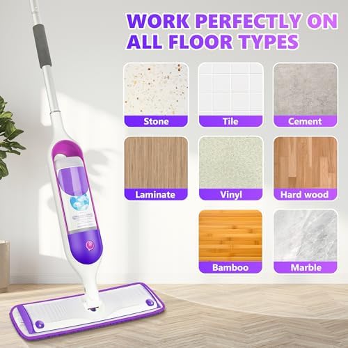 ILAVCOOL 6-Pack Reusable Mop Pads for Swiffer PowerMop Wood Floors