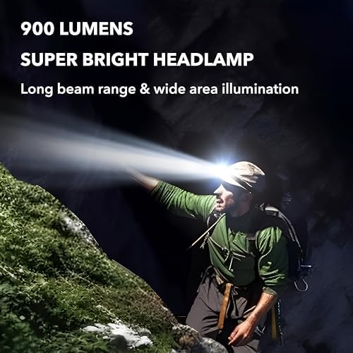 Adventure-Ready Rechargeable USB-C Headlamp with 5 Power Modes