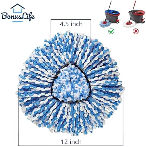 BonusLife 3-Pack Mop Head for O-Cedar RinseClean Spin Mop