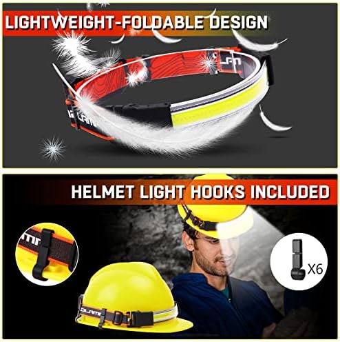 bright 1500 lumens headlamp with taillight waterproof camping accessory