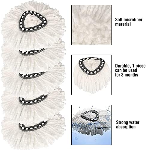 12-Pack Spin Mop Heads for Hard Floors