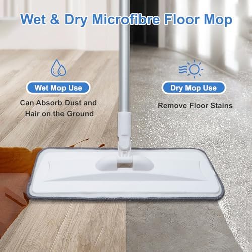 Portable Extendable Microfiber Mop for Wet Dry Use