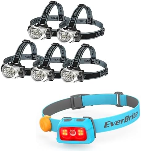 5-Pack Rechargeable LED Headlamps for Outdoor Use