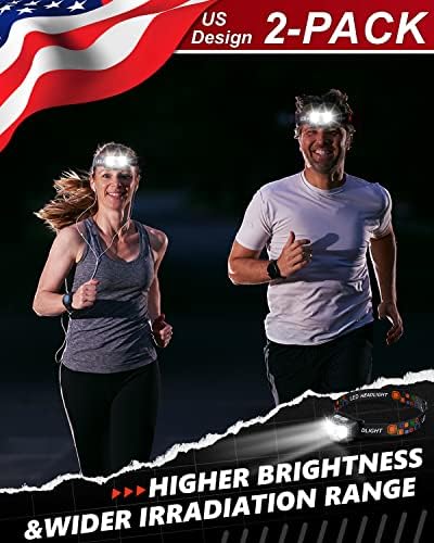 GETASI Rechargeable Dual Headlamp with Motion Sensor