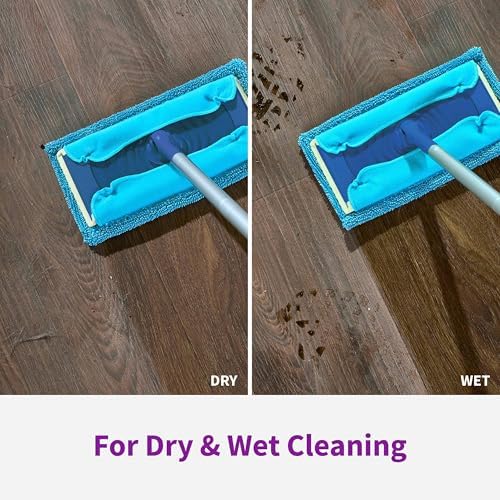 Rejuvenate Microfiber Sweeper Pads - 5 Count Reusable Replacement for Swiffer Mops