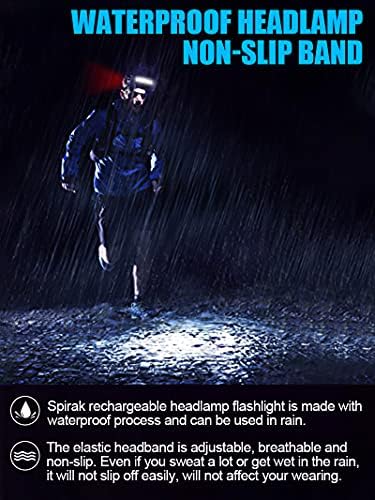 SPRIAK Brighter Your Hiking Camping Experience 1000 Lumens 230 Beam Rechargeable Waterproof