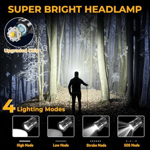 UUYEE Rechargeable 2-Pack Headlamp