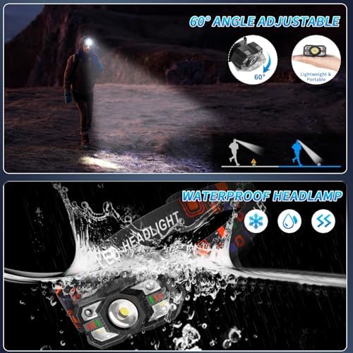 Bright Rechargeable Headlamp 2-Pack