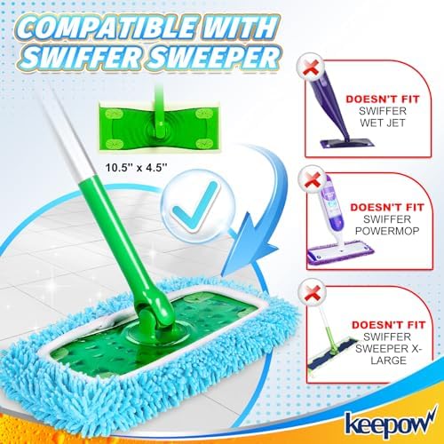 Reusable Dry Sweeping Cloths for Swiffer Mops