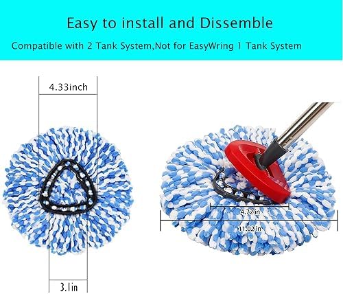 Microfiber Mop Refill for Ocedar RinseClean 2-Tank System