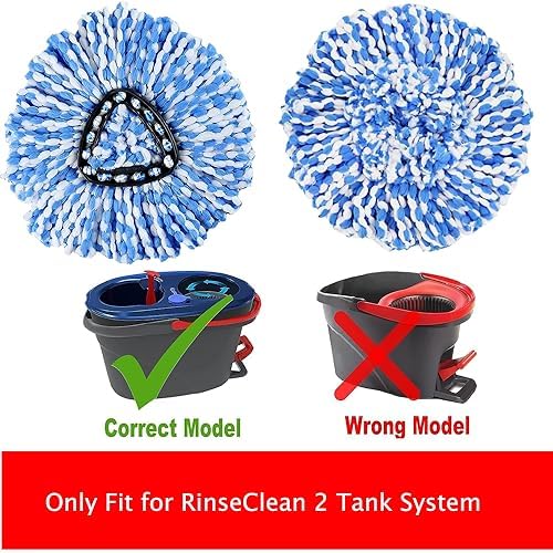 Microfiber Mop Refill for Ocedar RinseClean 2-Tank System